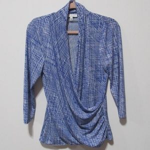Chaus New York Criss Cross Top Size M